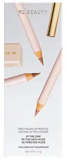 NL Beauty Trio creioane de buze Too Nude To Be True, 3 bucăți