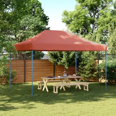 Gossi cort de petrecere pliabil pop-up, 440x292x315 cm, teracota