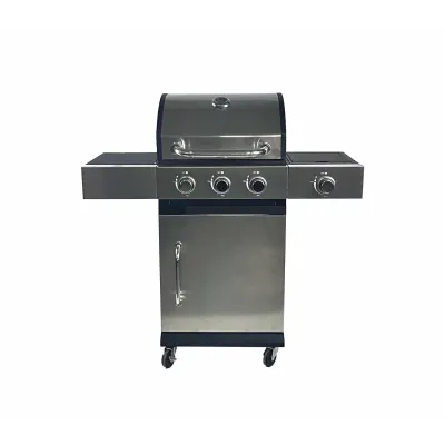 Gratar - QL-11 ,3+1 zone de gatit ,gaz, termometru, dimensiuni totale 110 X 44 X 112 cm, otel inoxidabil