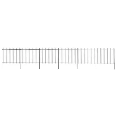 vidaXL Gard de grădină cu vârf tip suliță din oțel 1005x150 cm, negru