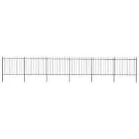 vidaXL Gard de grădină cu vârf tip suliță din oțel 1005x150 cm, negru