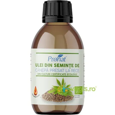 Ulei din Seminte de Canepa Presat la Rece Ecologic/Bio 100ml