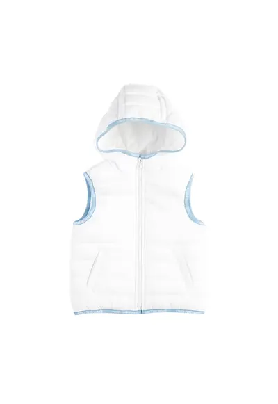 Vesta cu margine Bleu - Flexible - Alb - pentru baietei - Alb
