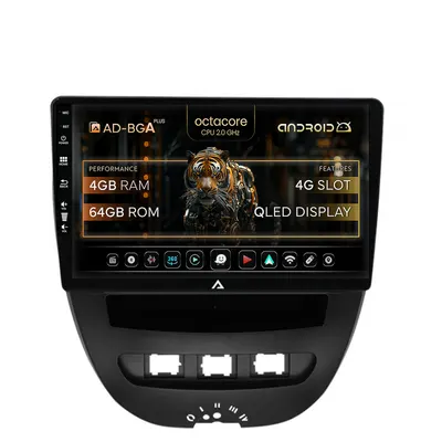 Navigatie Toyota AYGO Citroen C1 (2005-2014), Android, A-Octacore 4GB RAM + 64GB ROM, 10.1 Inch - AD-BGA9004+AD-BGRKIT099