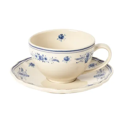 Ceașcă albastră/bej din gresie ceramică 260 ml Vila – Costa Nova