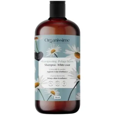 Sampon pentru caini cu blana alba Biogance Dog Shampoo White Chamomile, 250 ml