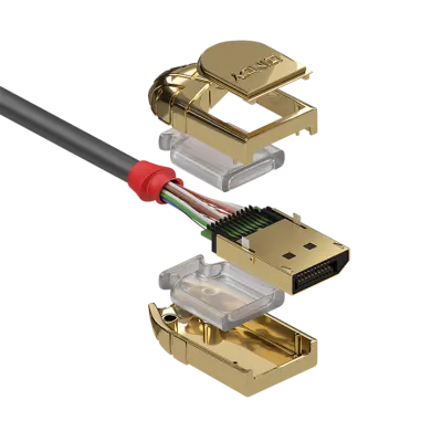 Cablu Displayport 4K60Hz UHD (DP certificat) v1.2 T-T 7.5m Gold Line, Lindy L36295