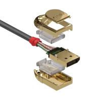 Cablu Displayport 4K60Hz UHD (DP certificat) v1.2 T-T 7.5m Gold Line, Lindy L36295