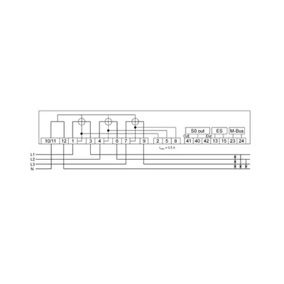 Contor digital de kWh 3f, 80A direct, 2 tarife, M-Bus
