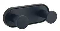 Agățătoare de perete dublă Inter Ceramic - Lusso, 4.15 х 4 х 10.4 cm, Black Matt