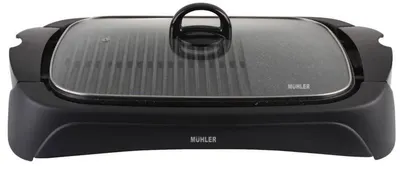Grătar electric cu capac Muhler - MG-4030M, 2000W, nevrat, negru