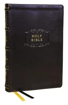Kjv, Center-Column Reference Bible with Apocrypha, Leathersoft, Black, 73,000 Cross-References, Red Letter, Thumb Indexed, Comfort Print: King James V