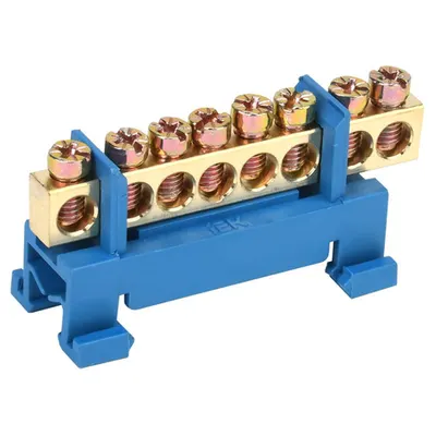 Neutral bus bar with DIN-Izolator of “Bearing” type SHNI-6x9-8-S-S