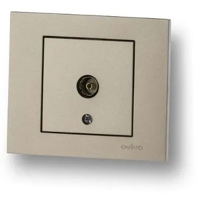 Priza TV de Trecere ST Grano Met Ovivo OV00238, 250V, IP20, titan