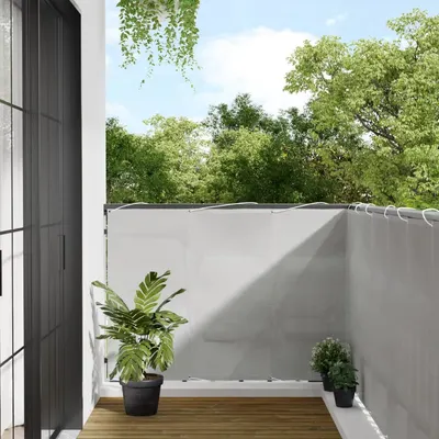 Gossi paravan de balcon gri deschis 120x600 cm 100% poliester oxford