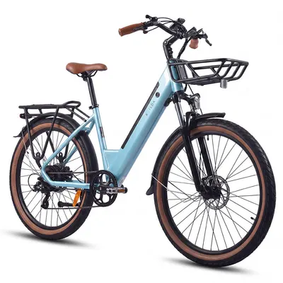 Bicicletă electrică urbană pentru adulți KAISDA K601, baterie 36V 17.4Ah, 26"