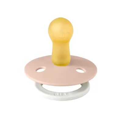 Suzeta fosforescenta Bibs Colour Glow Latex tetina rotunda 6 luni + Blush