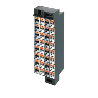 Matrix patchboard; 32-pole; plain; Colors of modules: gray/white; for 19 racks; 1,50 mm²; dark gray