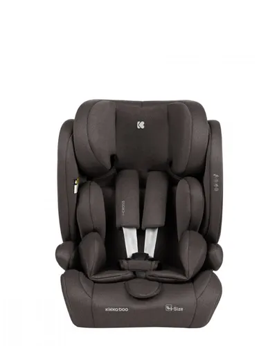 Scaun auto cu ISOFIX KikkaBoo i-Cross i-SIZE Brown 76-150 cm,tetiera reglabila in 13 pozitii cu spuma de memorie,centura top tether,husa detasabila,perna reductor