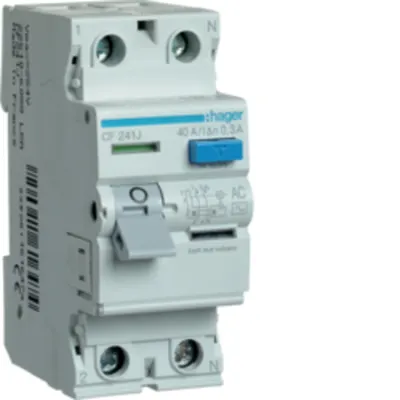 Întrerupător diferențial 2P 40A 300mA, tipAC