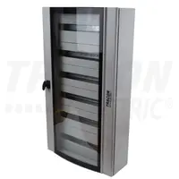 Cutie distrib.metalica cu usa curbata din sticla securizata TGE6010520 600×1050×200mm / 144M (6×24 mod)