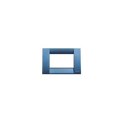 Placa ornament 4 module Vimar(Idea)metal irid.euro blue Avio metalizato