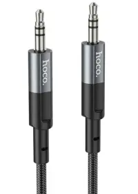 Cablu Audio 3.5mm - 3.5mm HOCO UPA23, 1m, Gri