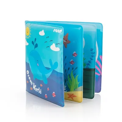 Carticica de baie plutitoare 8 pagini colorate care isi schimba culoarea in contact cu apa MyHappyBath Book Reer 76012