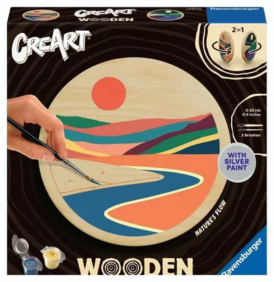 Set de pictat după numere Ravensburger CreArt Wooden - Orizont frumos