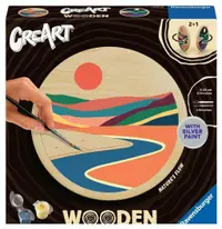 Set de pictat după numere Ravensburger CreArt Wooden - Orizont frumos