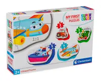 Puzzle bebe Clementoni 4 în 1 - Vehicule