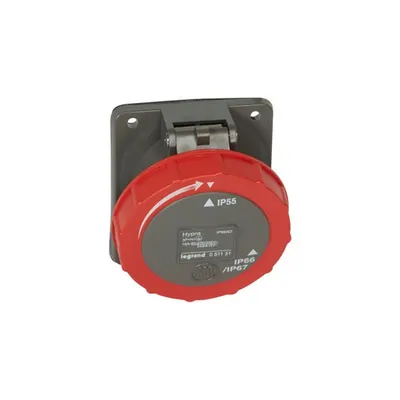 Panou montaj priza Hypra - IP66/67-55 - 380/415 V~ - 16 A - 3P+N+E - plastic