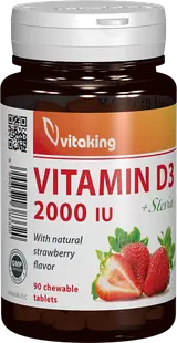 Vitamina D3 2000UI, 90 comprimate masticabile, Vitaking