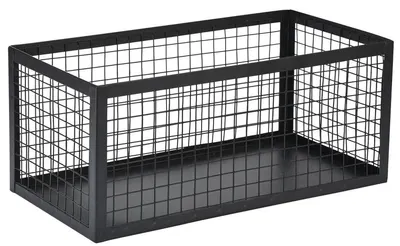 Coș de accesorii Estia - Cage, 30 x 15.5 x 13 cm, negru