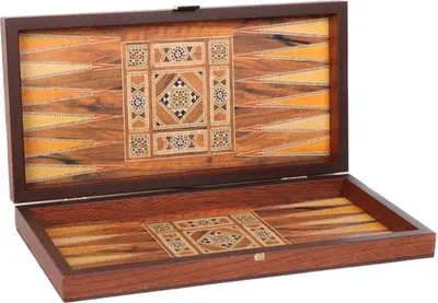 Set sah si table Manopoulos - Cu motive orientale, 30 x 15 cm