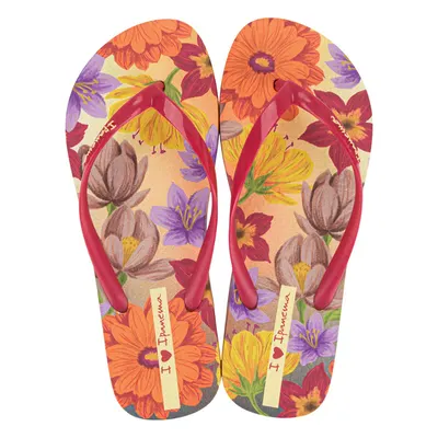 Șlapi de damă Ipanema Verao flip-flops cu flori roz pentru piscină