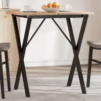 vidaXL Picioare masă de sufragerie X-Frame 60x40x73 cm Oţel