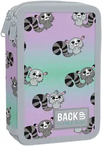 Neceser cu accesorii BackUp DW - Raccoons, 2 fermoare