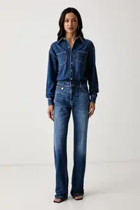 Elisabetta Franchi salopetă pentru femei din denim