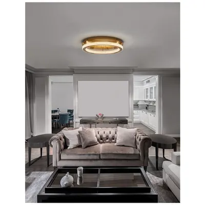 Plafoniera FIORE Antique Auriu Brass Aluminiu & Acrylic LED 60 Wat 230 Volt 3530Lm 3000K IP20