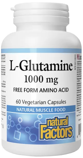 L-Glutamine, 1000 mg, 60 capsule, Natural Factors
