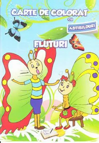 Carte de colorat cu abțibilduri