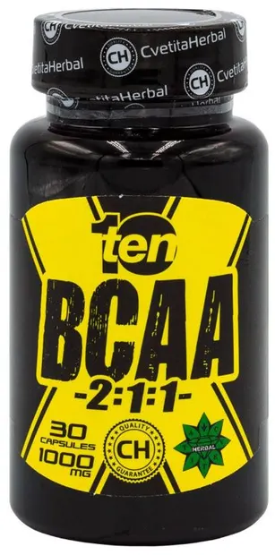 10/ten BCAA 2:1:1, 1000 mg, 30 capsule, Cvetita Herbal