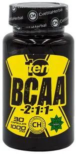 10/ten BCAA 2:1:1, 1000 mg, 30 capsule, Cvetita Herbal