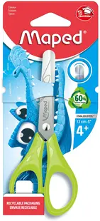 Foarfecă pentru copii Maped Essentials Pulse - 13 cm, verde