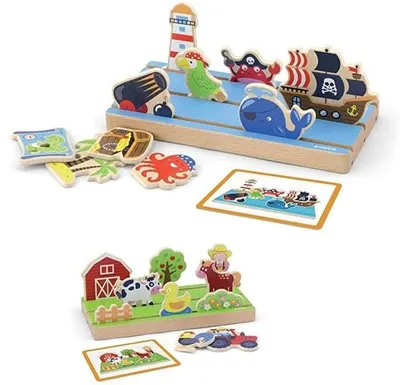 Jucărie din lemn Viga Toys - Fermă și mare, Ce este spațiul și distanța