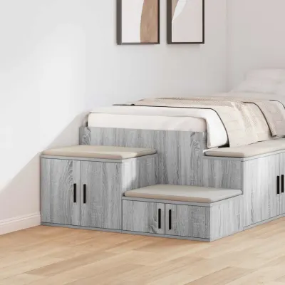 vidaXL Dulap de depozitare 2 buc. Gri Sonoma 127 x 41 x 40 cm
