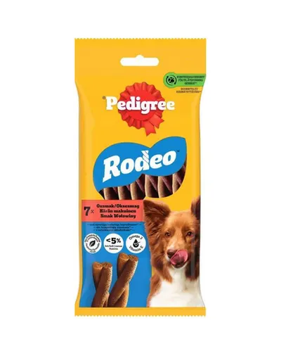 PEDIGREE Rodeo snack pentru caine, cu vita 122 g