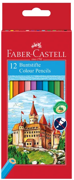 Set creioane colorate Faber-Castell - Castel, 12 culori