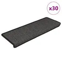 vidaXL Covorașe autoadezive scări 30 buc antracit 65x21x4 aspect sisal
